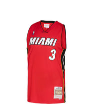 Load image into Gallery viewer, Men&#39;s Mitchell &amp; Ness Dwyane Wade Miami Heat Red NBA Hardwood Classics Swingman Jersey
