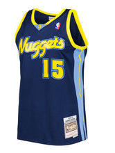 Load image into Gallery viewer, Men&#39;s Mitchell &amp; Ness Carmelo Anthony Denver Nuggets Navy Blue Hardwood Classics Swingman Jersey
