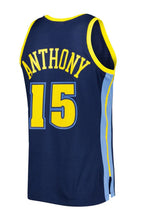 Load image into Gallery viewer, Men&#39;s Mitchell &amp; Ness Carmelo Anthony Denver Nuggets Navy Blue Hardwood Classics Swingman Jersey
