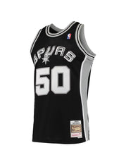 Load image into Gallery viewer, Men&#39;s Mitchell &amp; Ness David Robinson San Antonio Spurs Black NBA Hardwood Classics Swingman Jersey
