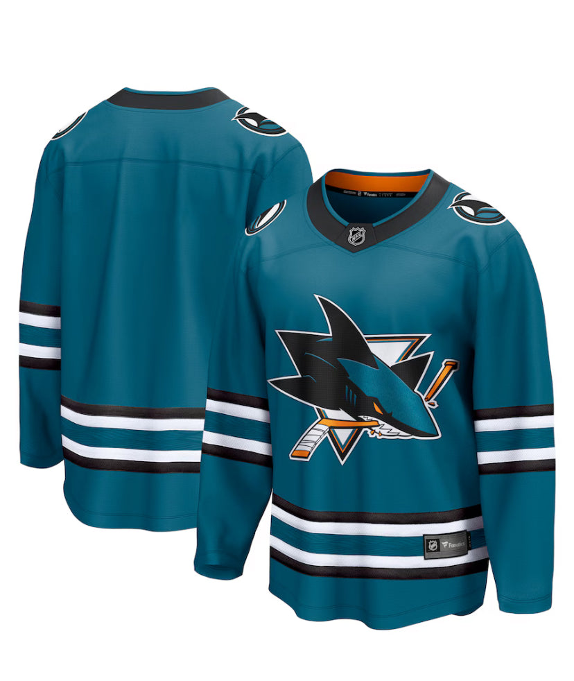 Men's Fanatics San Jose Sharks Teal Breakaway NHL Jersey