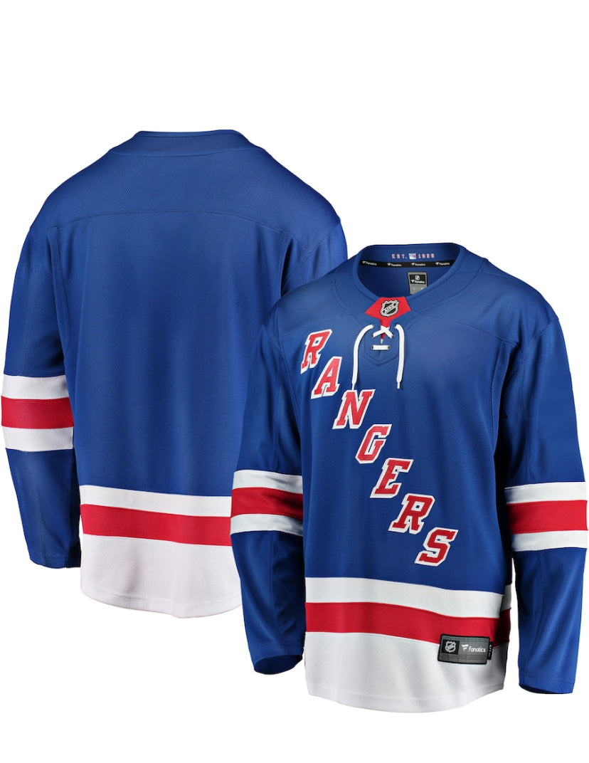 Men's Fanatics New York Rangers Blue Breakaway NHL Jersey