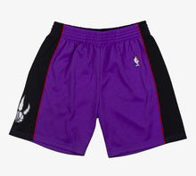 Load image into Gallery viewer, Men&#39;s Toronto Raptors Mitchell &amp; Ness Hardwood Classics Swingman Purple Basketball Shorts
