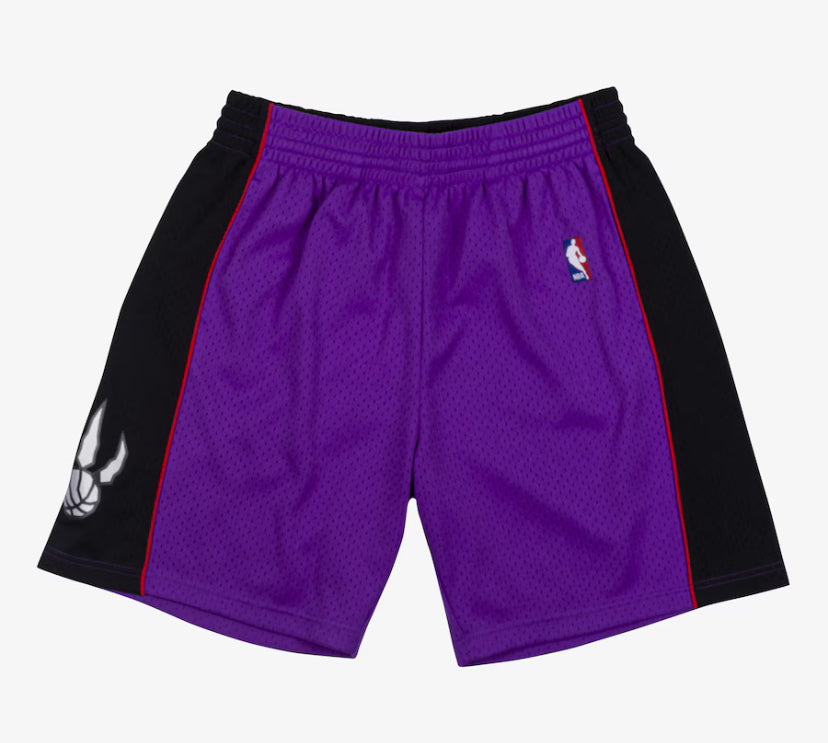 Men's Toronto Raptors Mitchell & Ness Hardwood Classics Swingman Purple Basketball Shorts