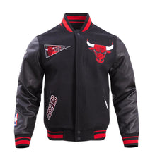 Load image into Gallery viewer, Men&#39;s Chicago Bulls Retro Classic Black &amp; Red Varsity NBA Jacket
