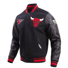 Load image into Gallery viewer, Men&#39;s Chicago Bulls Retro Classic Black &amp; Red Varsity NBA Jacket
