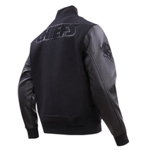 Load image into Gallery viewer, Men&#39;s Kansas City Chiefs Team Logo Triple Black Varsity NFL Jacket
