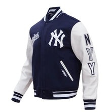 Load image into Gallery viewer, Men&#39;s New York Yankees Script Tail Navy &amp; White Varsity MLB Jacket
