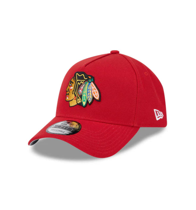 Chicago Blackhawks New Era 9FORTY A-Frame Red Snapback NHL Adustable Hat