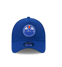 Load image into Gallery viewer, Edmonton Oilers New Era 9FORTY A-Frame Blue Snapback NHL Adustable Hat
