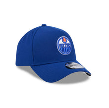 Load image into Gallery viewer, Edmonton Oilers New Era 9FORTY A-Frame Blue Snapback NHL Adustable Hat
