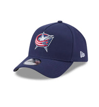 Load image into Gallery viewer, Columbus Blue Jackets New Era 9FORTY A-Frame Navy Snapback NHL Adustable Hat
