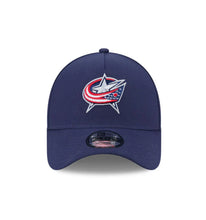 Load image into Gallery viewer, Columbus Blue Jackets New Era 9FORTY A-Frame Navy Snapback NHL Adustable Hat
