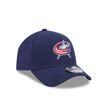 Load image into Gallery viewer, Columbus Blue Jackets New Era 9FORTY A-Frame Navy Snapback NHL Adustable Hat
