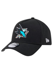 Load image into Gallery viewer, San Jose Sharks New Era 9FORTY A-Frame Royal Black Snapback NHL Adustable Hat
