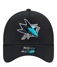 Load image into Gallery viewer, San Jose Sharks New Era 9FORTY A-Frame Royal Black Snapback NHL Adustable Hat
