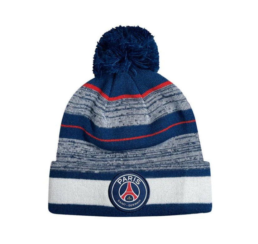 Paris Saint-Germain Knitted Football/Soccer Blue, White & Red Winter Hat/Toque/Beanie