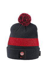 Load image into Gallery viewer, Team Canada Knitted Football/Soccer Black &amp; Red Winter Hat/Toque/Beanie
