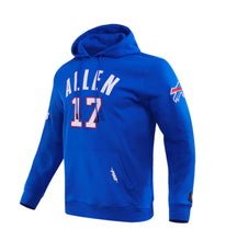 Load image into Gallery viewer, Men&#39;s Buffalo Bills Josh Allen #17 Jersey Style NFL Blue Pullover Hoodie
