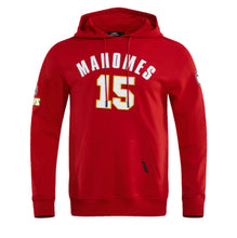 Load image into Gallery viewer, Men&#39;s Kansas City Chiefs Patrick Mahomes #15 Jersey Style NFL Red Pullover Hoodie
