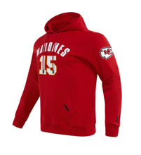 Load image into Gallery viewer, Men&#39;s Kansas City Chiefs Patrick Mahomes #15 Jersey Style NFL Red Pullover Hoodie
