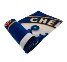 Load image into Gallery viewer, Chelsea Football Club Soft Pulse Fleece Team Logo 125cm x 150cm Blue Blanket
