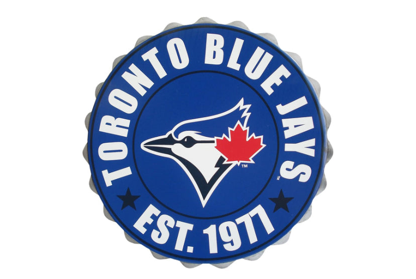 Toronto Blue Jays Royal Blue Team Logo Bottle Cap Wall Sign