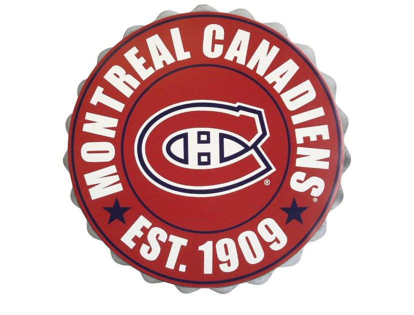 Montreal Canadiens Red Team Logo Bottle Cap Wall Sign