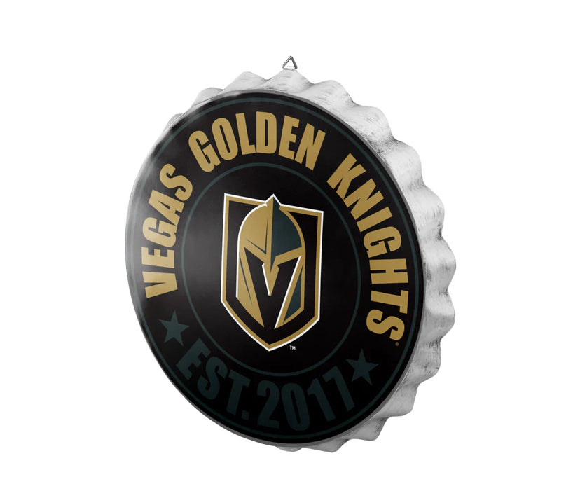 Vegas Golden Knights Black Team Logo Bottle Cap Wall Sign