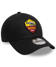 Load image into Gallery viewer, AS Roma New Era 9Forty Adustable Black Soccer Hat
