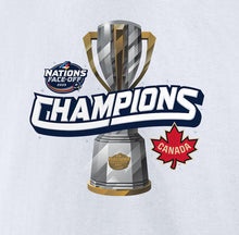 Load image into Gallery viewer, Men&#39;s Fanatics Team Canada Hockey 4 Nations Face-Off 2025 Champions White Tee / T-Shirt
