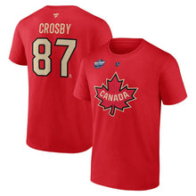 Load image into Gallery viewer, Men&#39;s Fanatics Sydney Crosby Team Canada Hockey 4 Nations Face-Off 2025 Red Tee / T-Shirt
