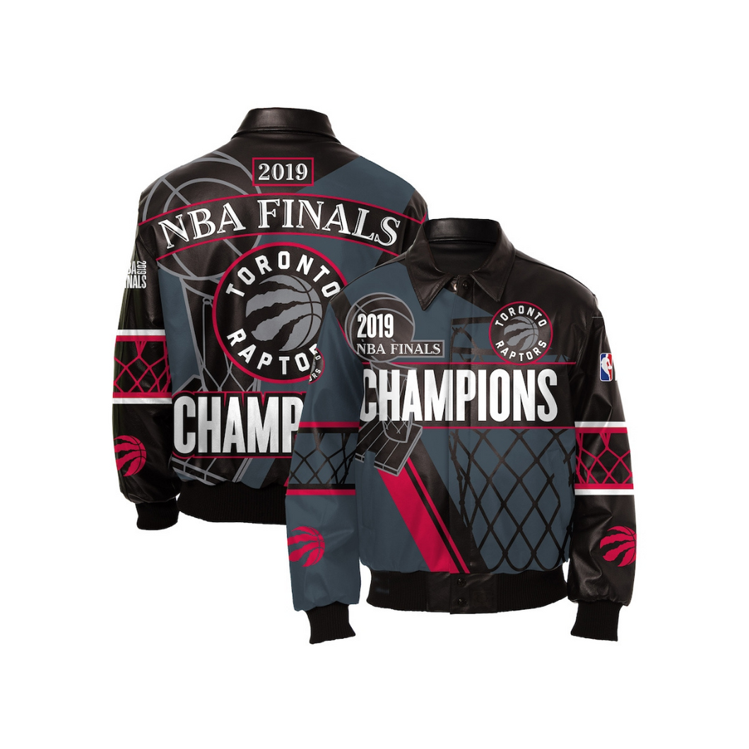 Toronto raptors leather online jacket