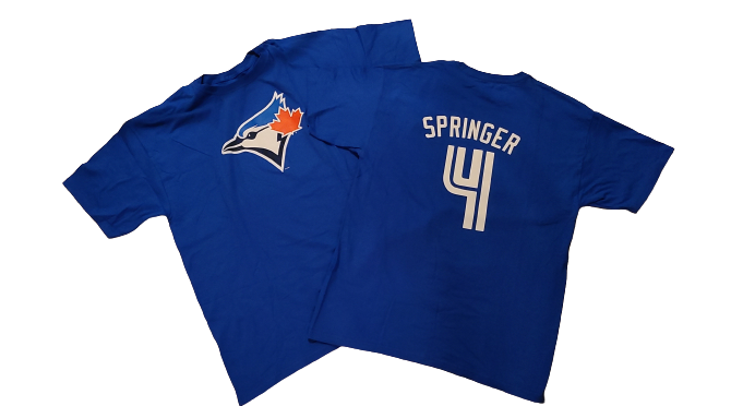 Nike Springer (MLB Toronto Blue Jays) Men's Short-Sleeve Pullover Hoodie.