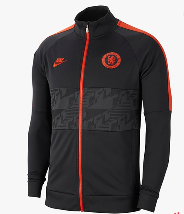 Nike tracksuit black and on sale orange