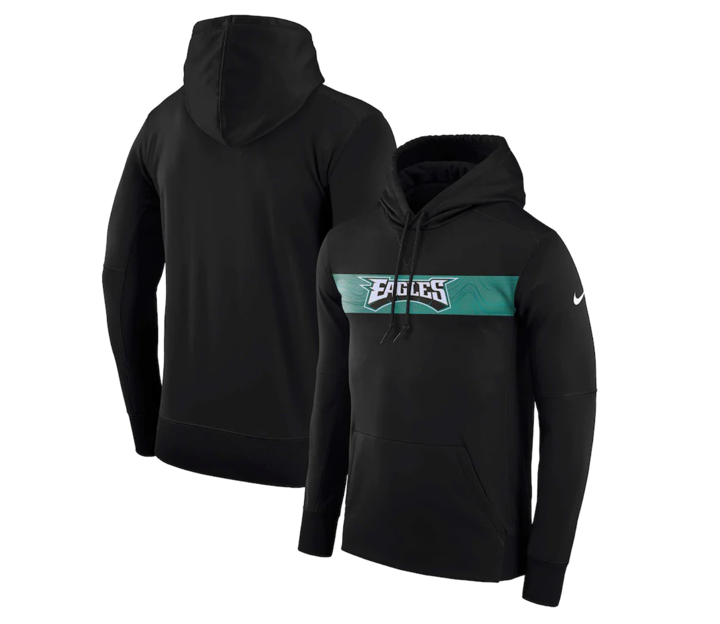 Black nike eagles hoodie best sale