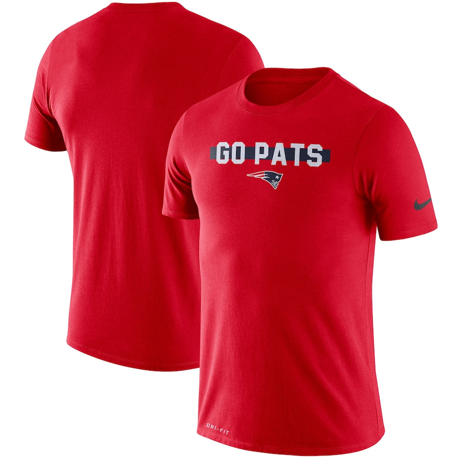 Men s Nike Red New England Patriots Sideline Local Performance T Shirt Pro Image Sports Square One