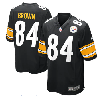 Mens Antonio Brown Pittsburgh Steelers Black Stitched Nike Elite NFL Jersey