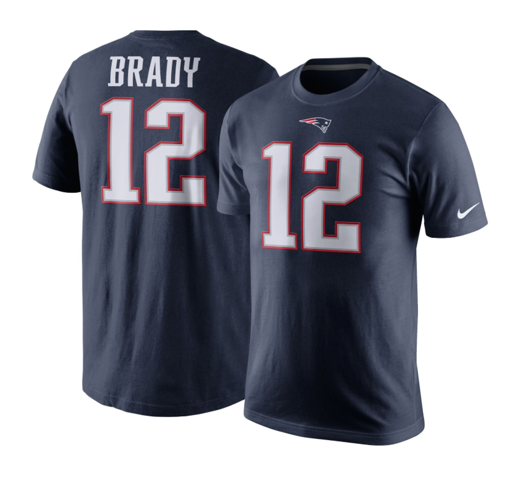 Nike Men s New England Patriots Tom Brady 12 Pride Navy T Shirt Pro Image Sports Square One