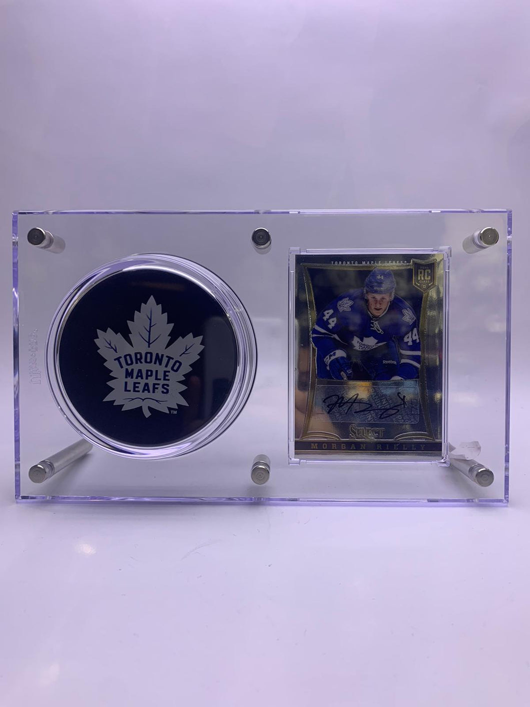 Toronto Maple Leafs Morgan Rielly Game-Used Stick and Collectible Card